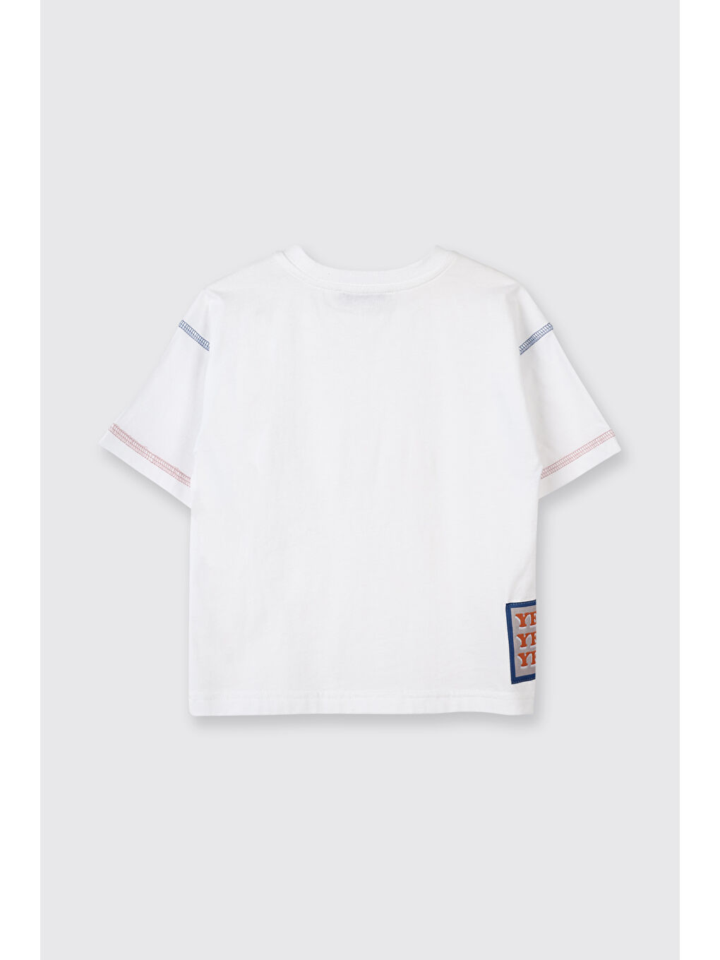 Erkek Bebek Kısa Kollu Beyaz Tişört-1