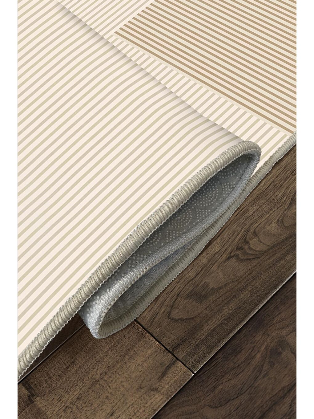 Bej Dekoratif Özel Tasarım Yıkanabilir, Modern Halı  120x180-4