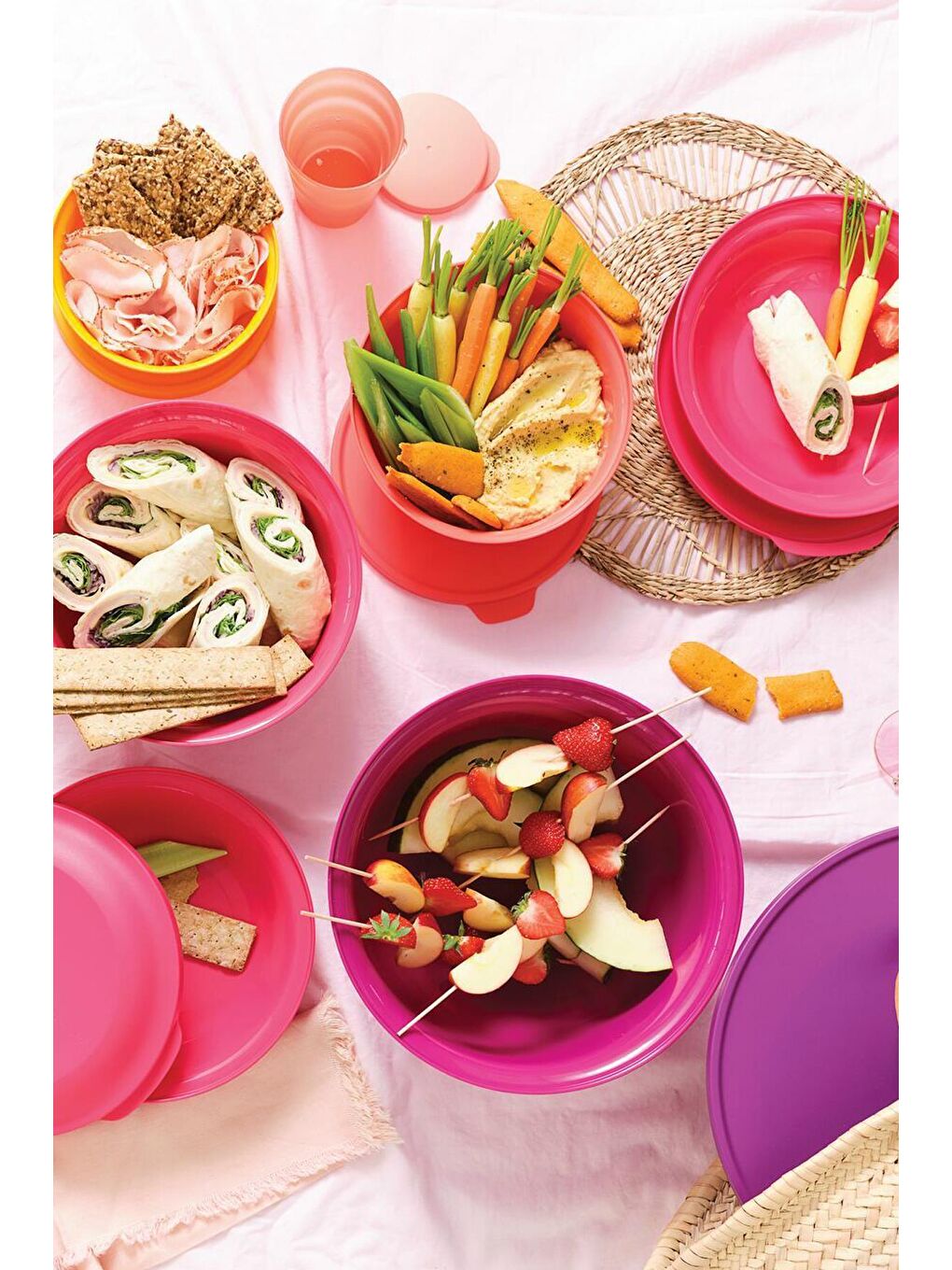 Tupperware Karışık Aloha Kap 4'lü Set 450 ml- 1 Lt- 2Lt- 4 Lt - 2