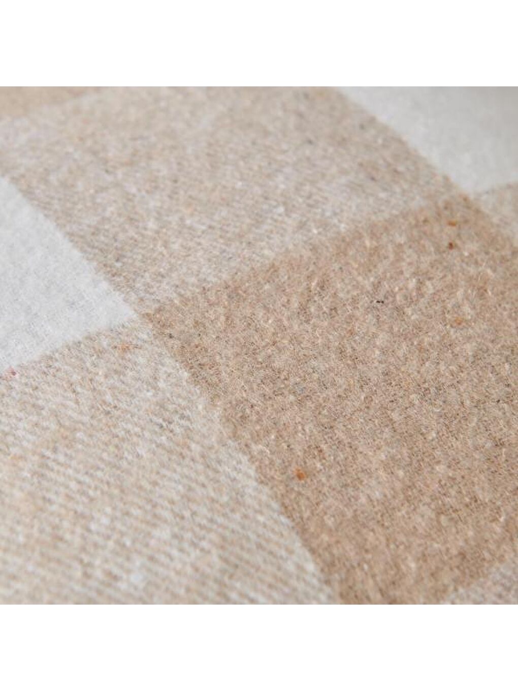 Ekose Desenli Kırlent - Bej - 40x40 cm-2