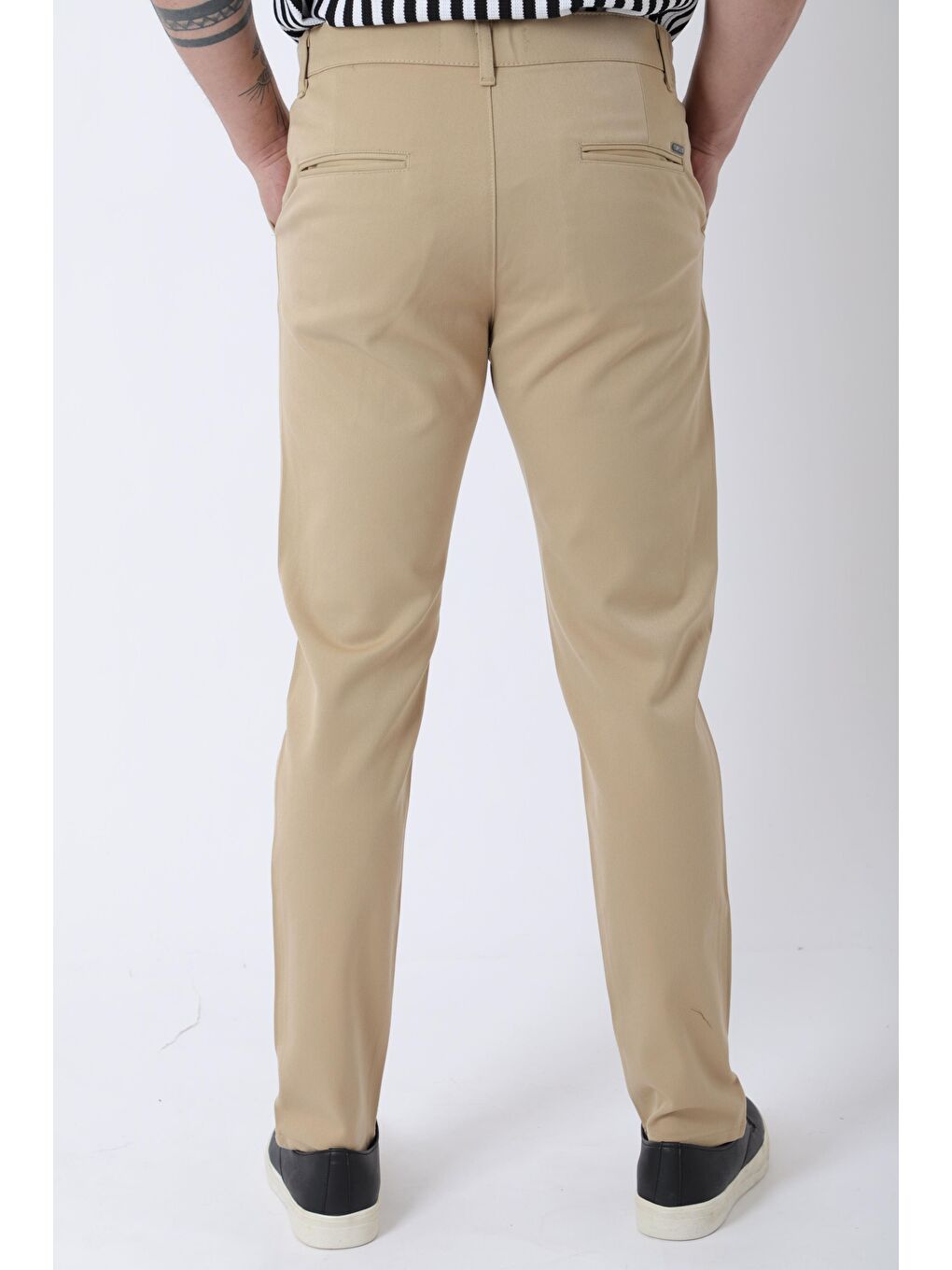 Bej Dar Paça Kumaş Erkek Pantolon DP_0396-4