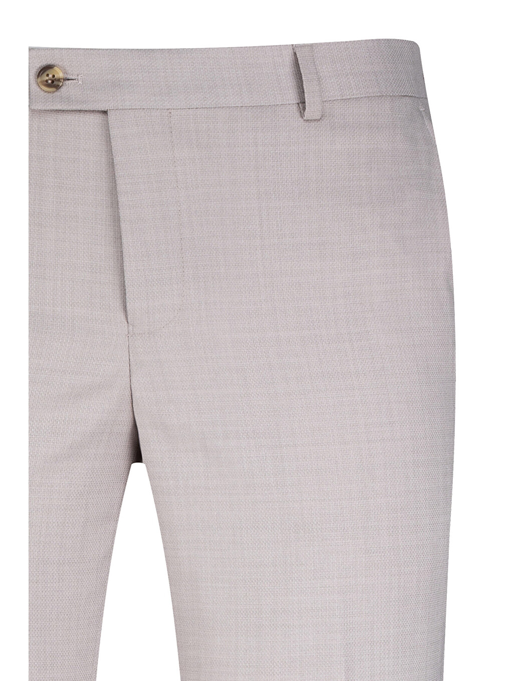 Bej Vizon Regular Fit Yandan Cepli Kumaş Pantolon-1