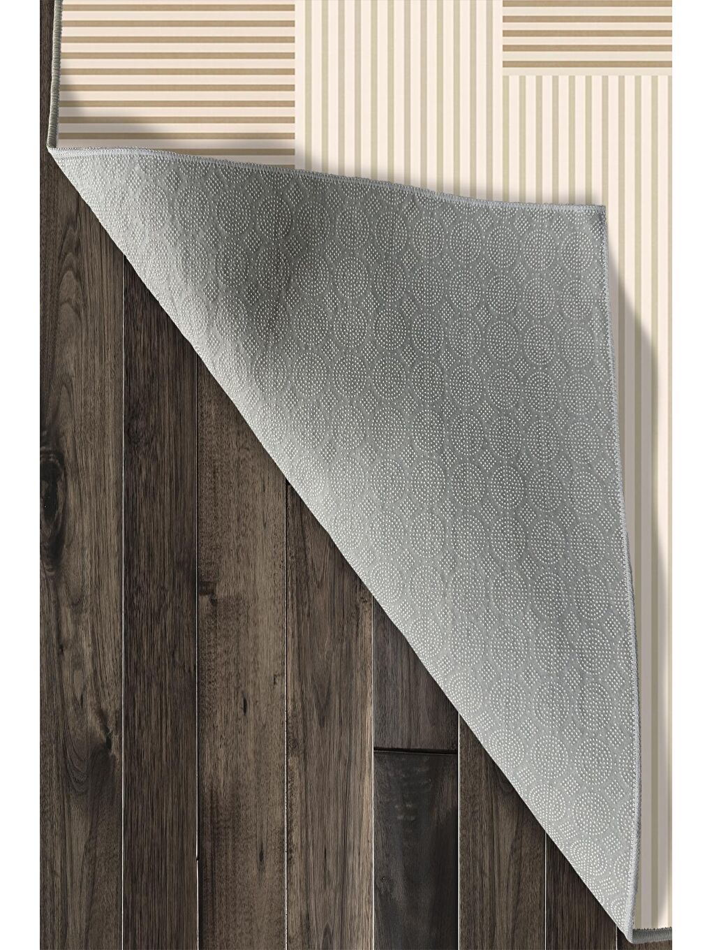 Bej Dekoratif Özel Tasarım Yıkanabilir, Modern Halı  120x180-5