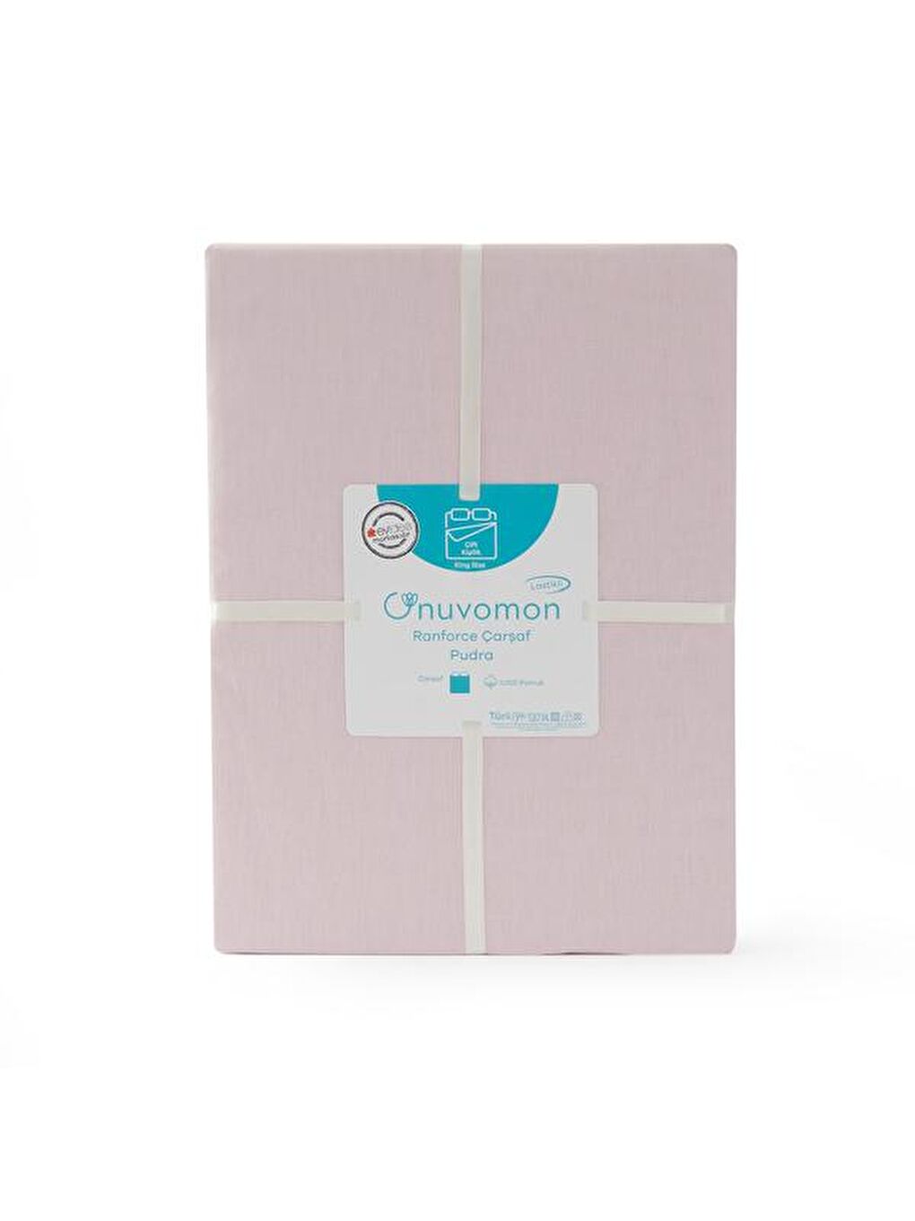 Pembe Tek Kişilik Lastikli Çarşaf - Pudra - 100x200 cm-2