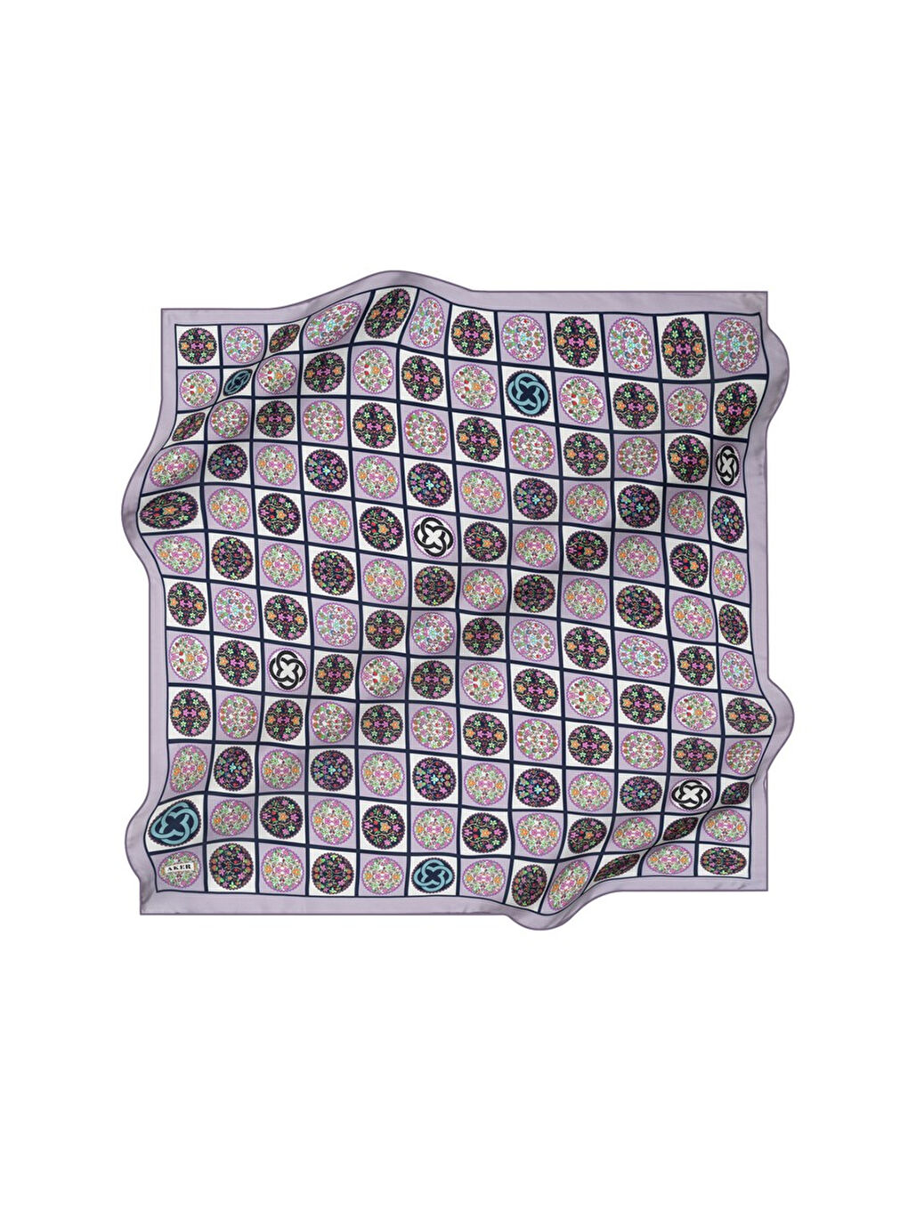 Siyah 90X90 İpek Krep Saten Eşarp