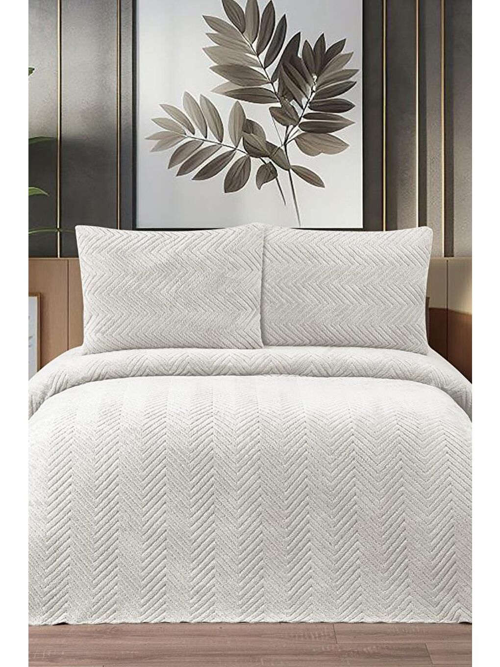 Ekru Ultrasonik Welsoft Çift Kişilik Yatak Örtüsü 230x250 Krem