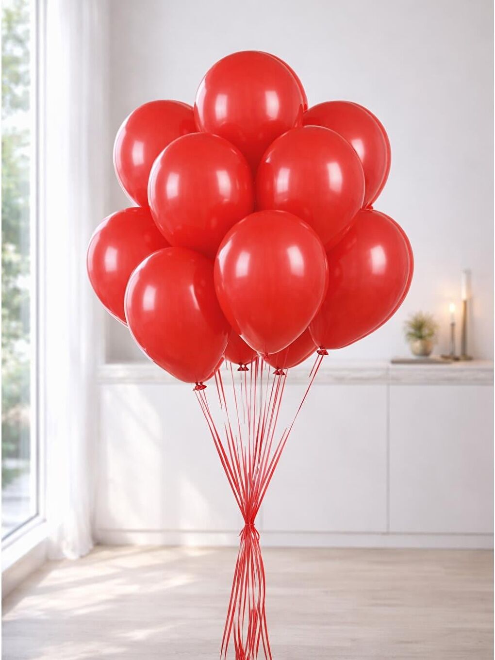 Kırmızı Parti Balonu – Doğum Günü ve Özel Dekoru 12 inc 10'lu