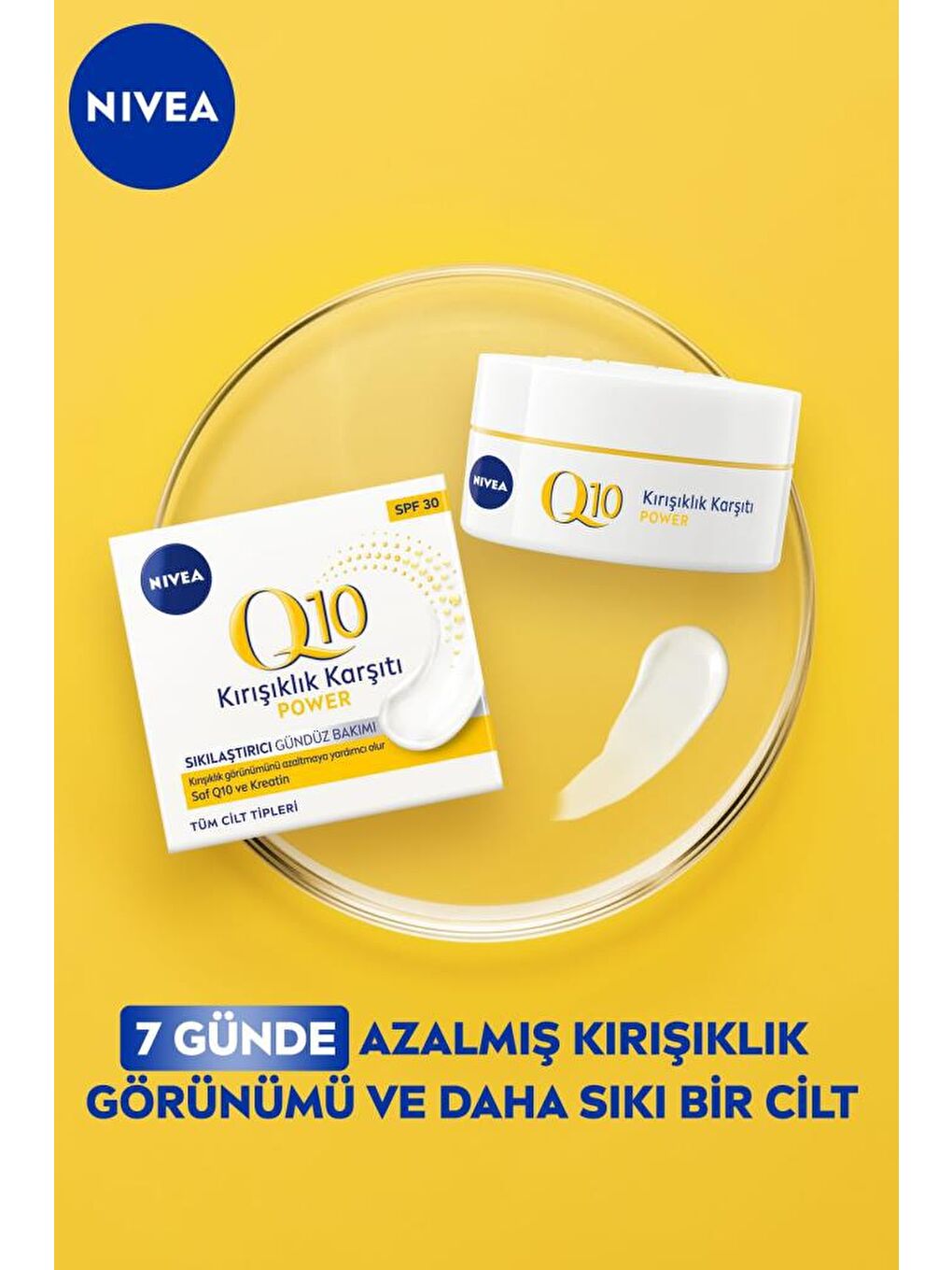 NIVEA Şeffaf Q10 Power Kırışıklık Karşıtı Ve Nemlendirici Gündüz Yüz Bakım Kremi Spf30 Yüksek Koruma 50 ml - 1