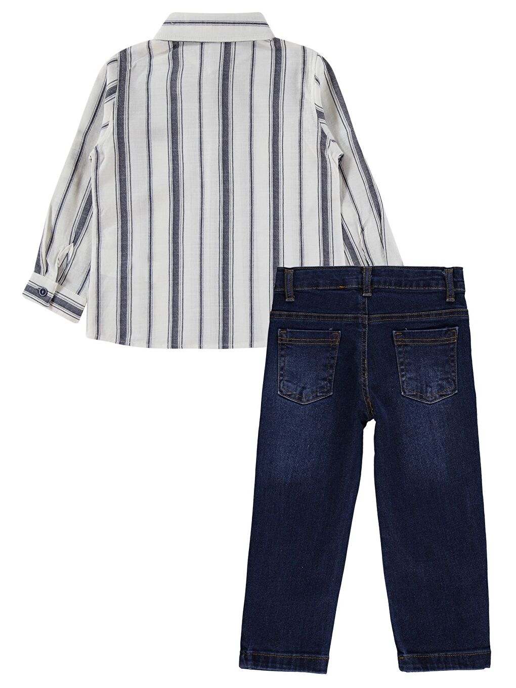Boys Jean Pantolonlu 3'lü 2-5 Yaş Takım - Lacivert-2