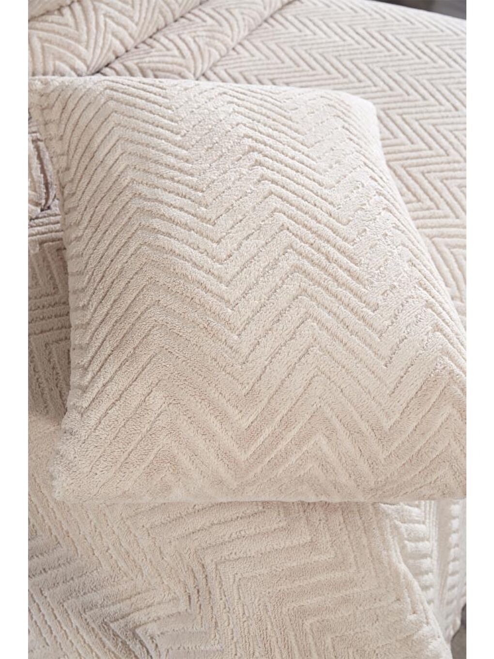 Kahverengi Ultrasonik Welsoft Çift Kişilik Yatak Örtüsü 230x250 Cappucino-5