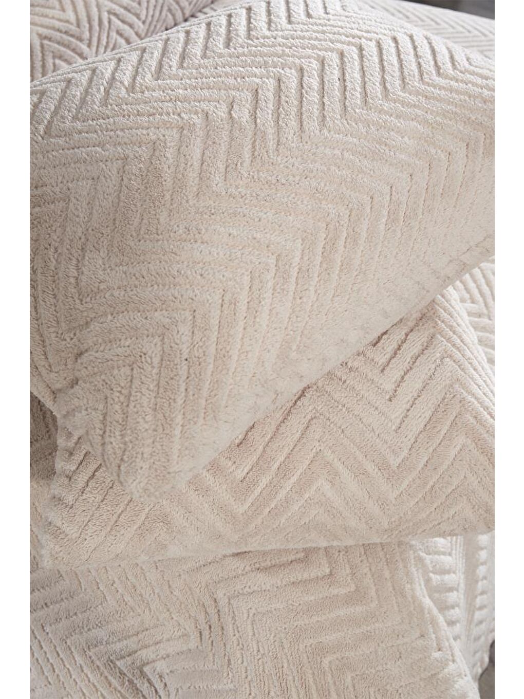 Kahverengi Ultrasonik Welsoft Çift Kişilik Yatak Örtüsü 230x250 Cappucino-6