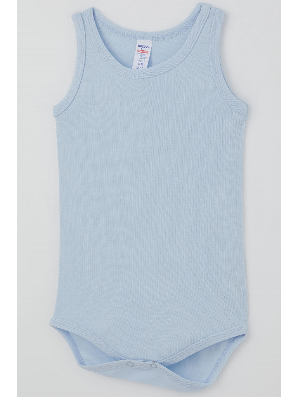 Erkek Çocuk Çıtçıtlı Atlet Zıbın Body Basic Açık Mavi (1-3 Yaş)-2