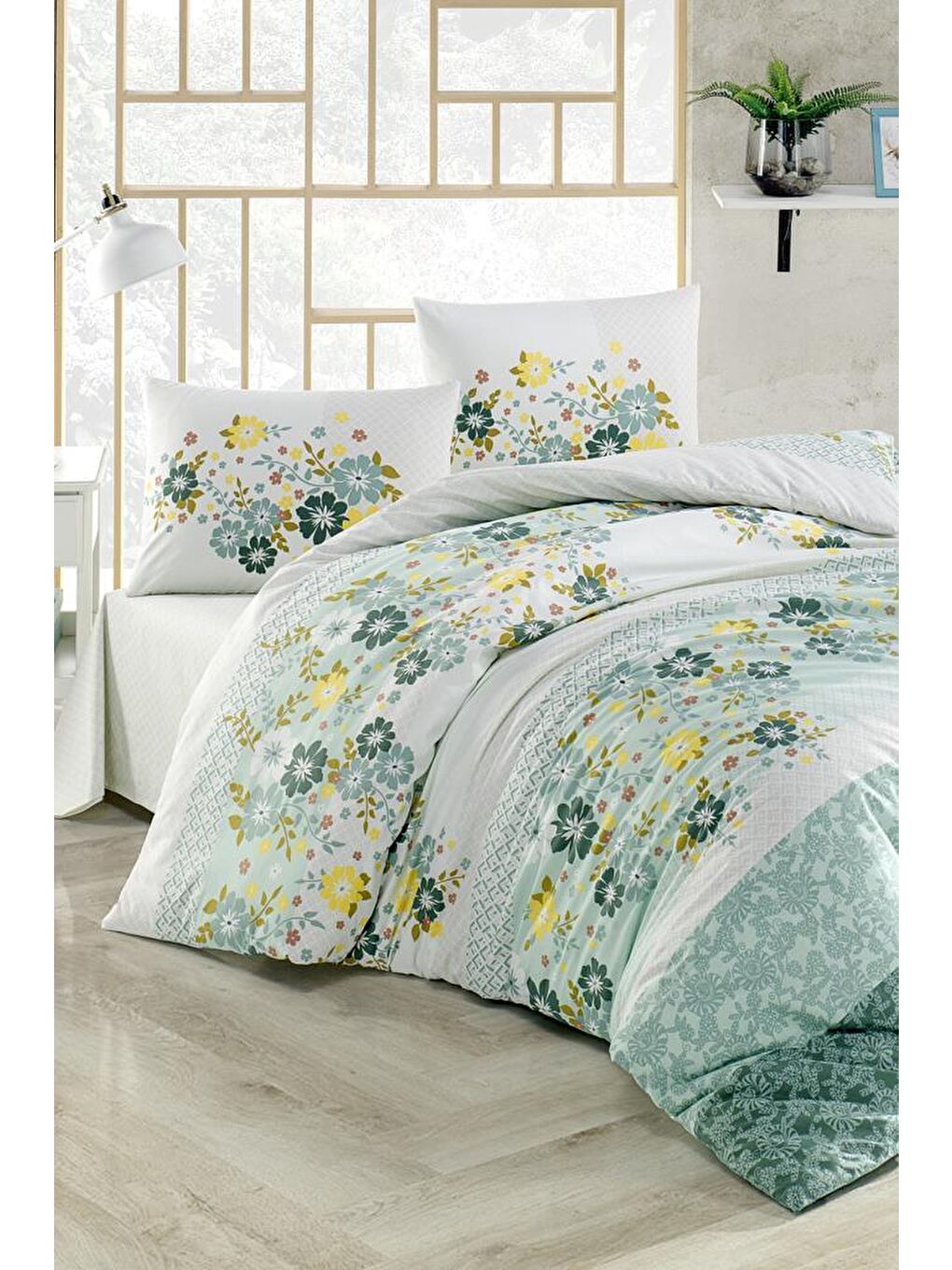 Taç Kristal Zümrüt Light Collection Çift Kişilik Nevresim Takımı Yeşil