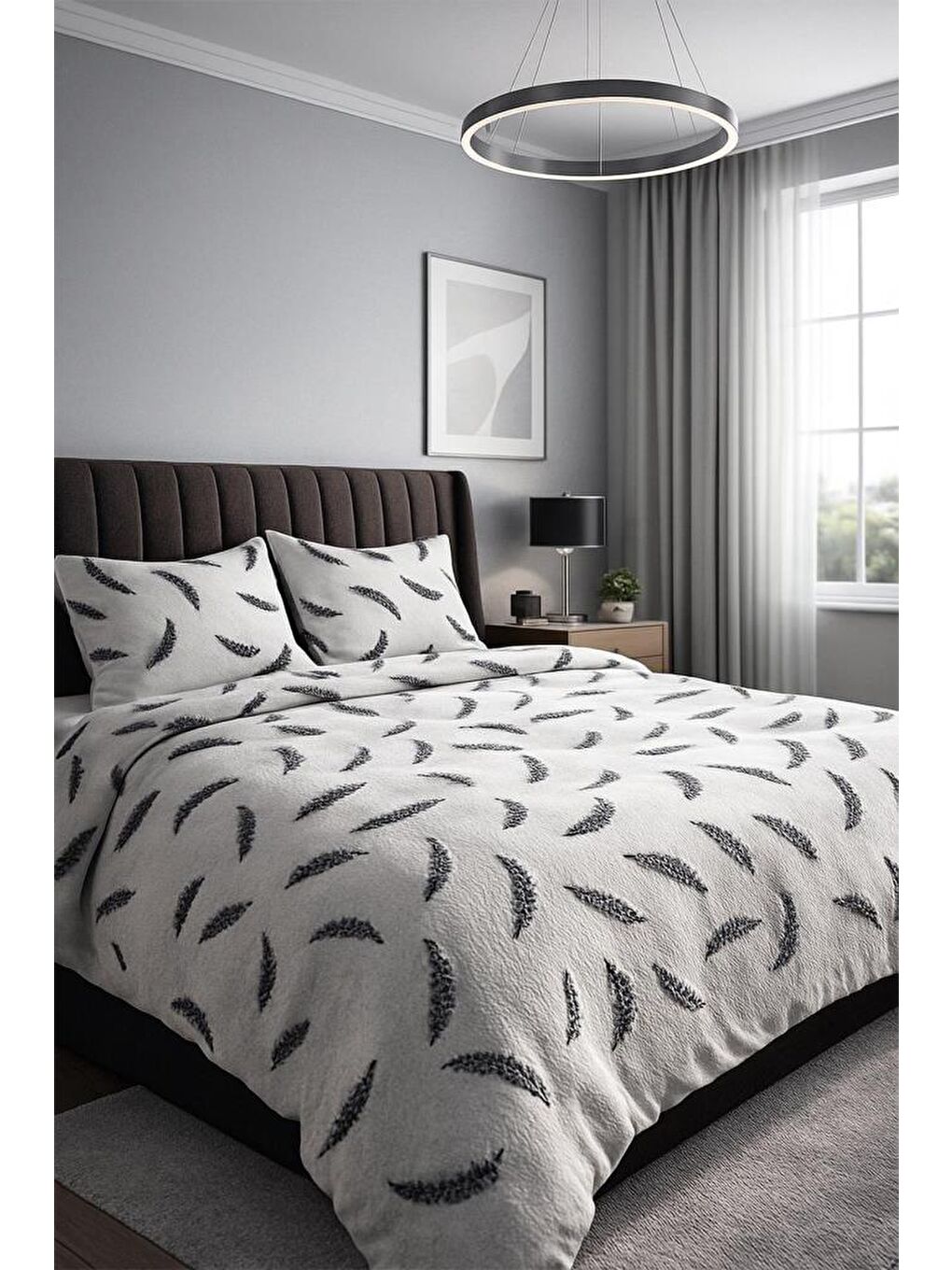 Karışık Lifoz 3 Parça Çift Kişilik Yatak Örtüsü 235x250 cm