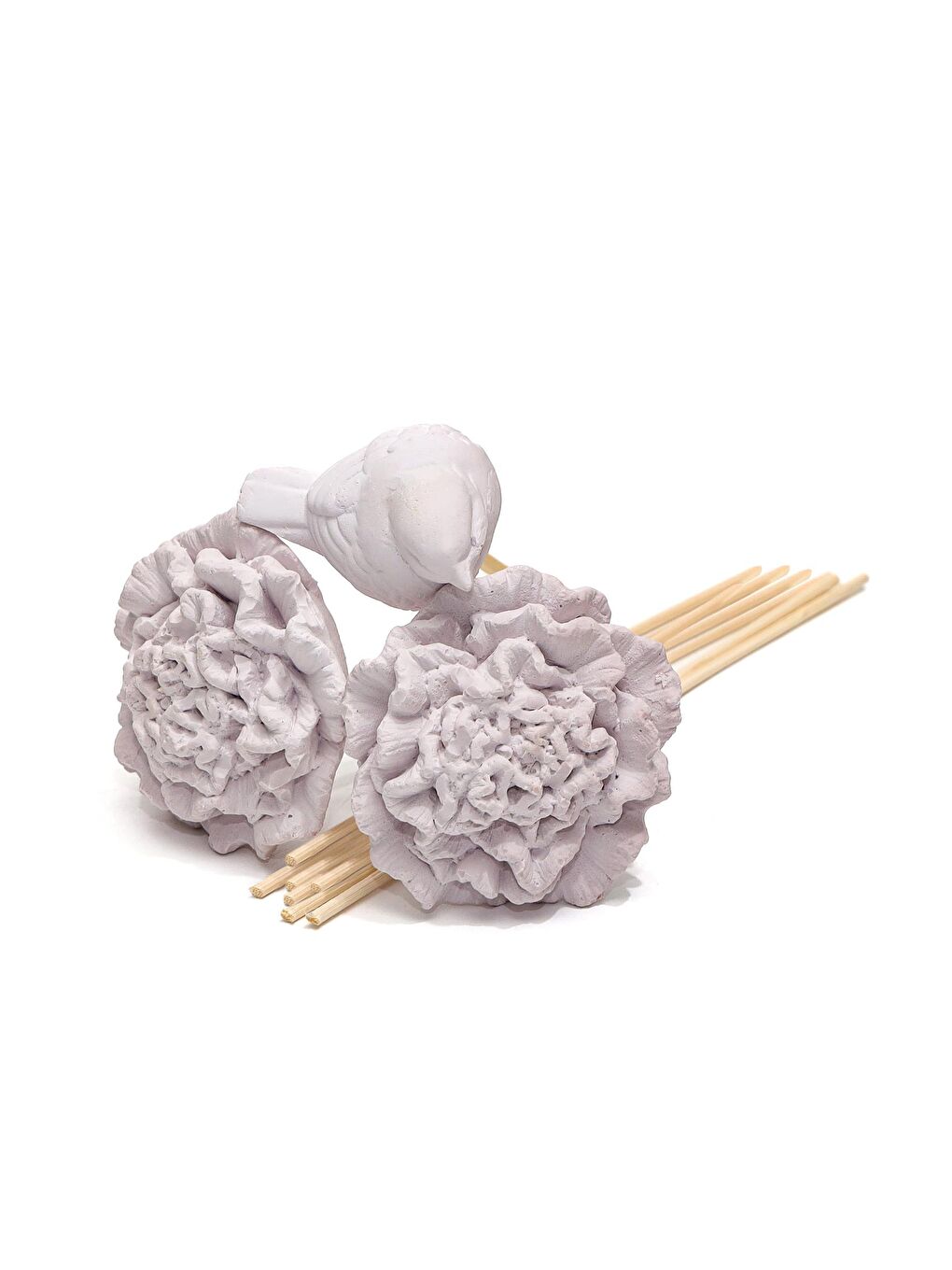 Bloom & Breeze Serisi- Lila Seramik Taşlı Doğal Bambu Kamış Seti