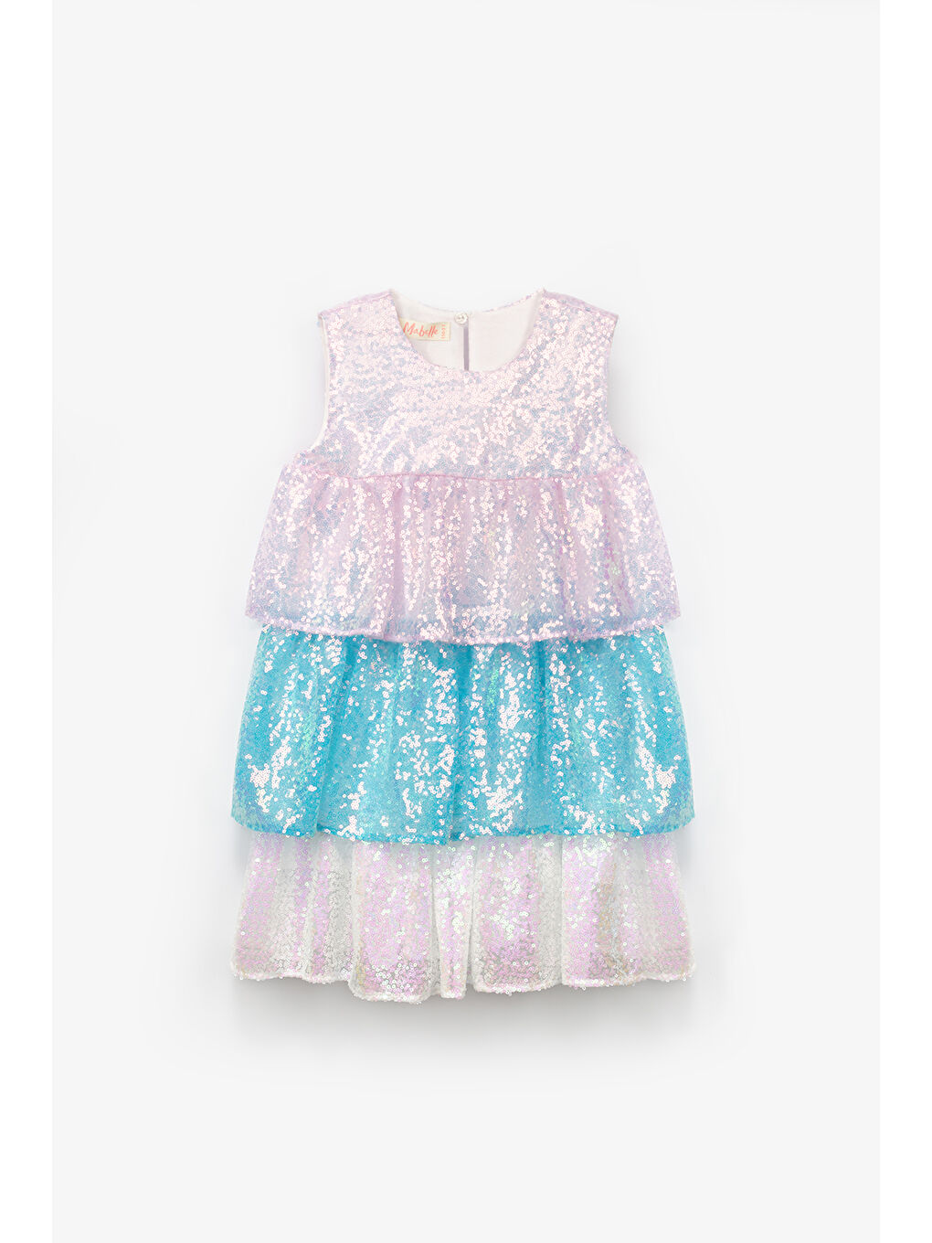 Lila Pullu Katlı Kız Çocuk Elbise - Lily-3