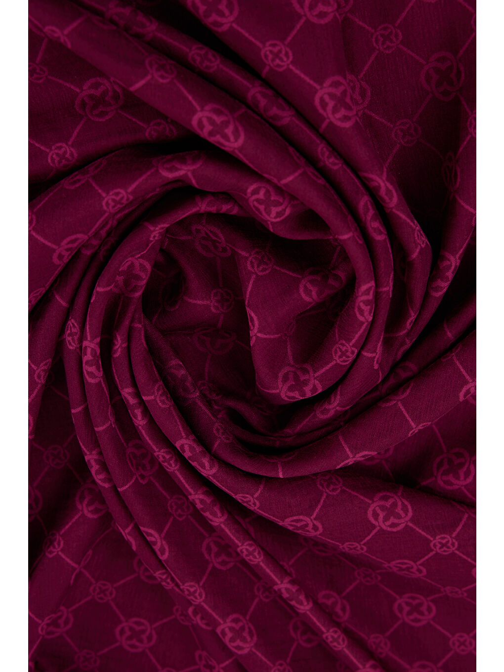 Mürdüm 100X100 1090500 Elegance Monogram Eşarp-2