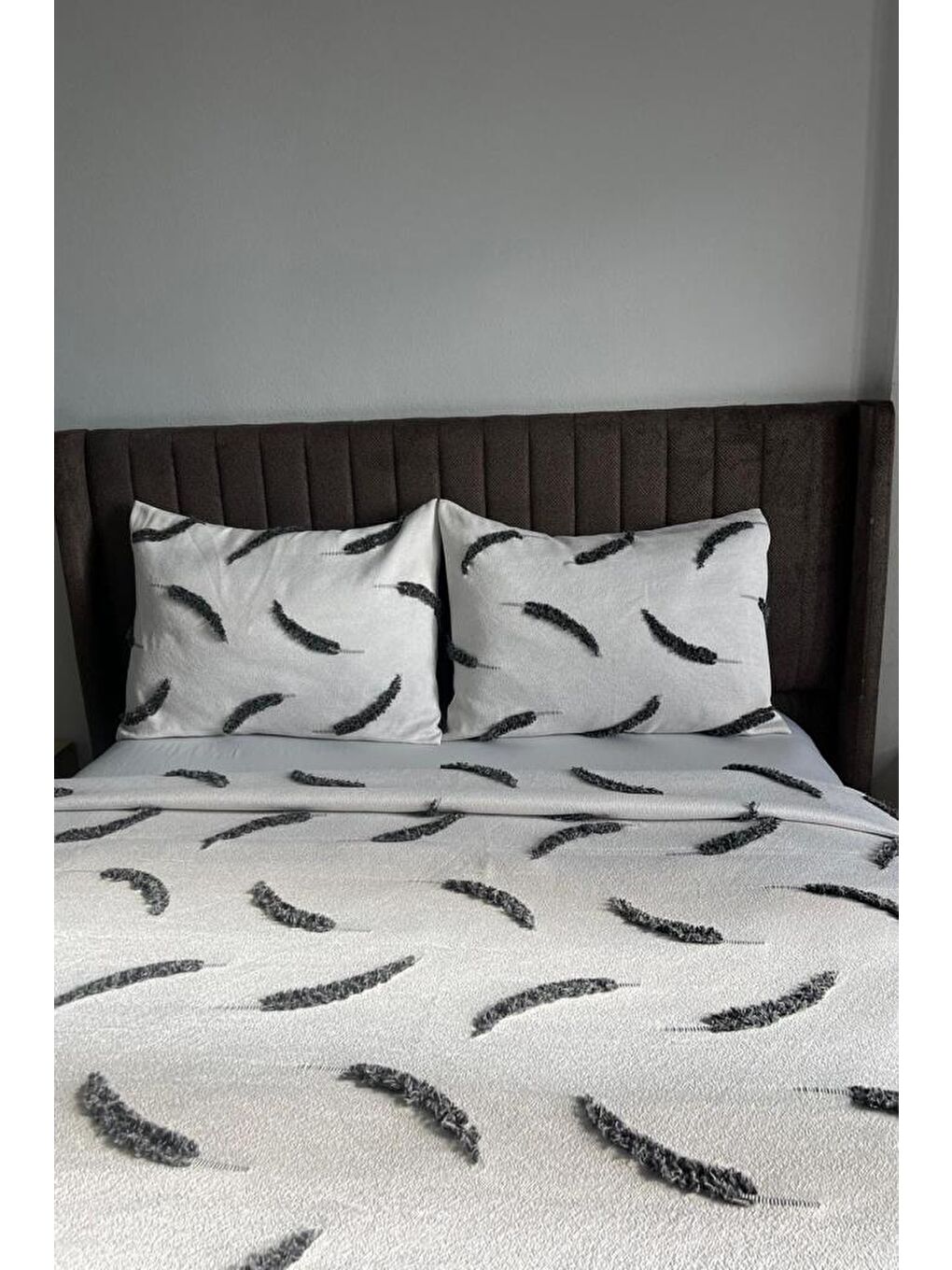 Karışık Lifoz 3 Parça Çift Kişilik Yatak Örtüsü 235x250 cm-2