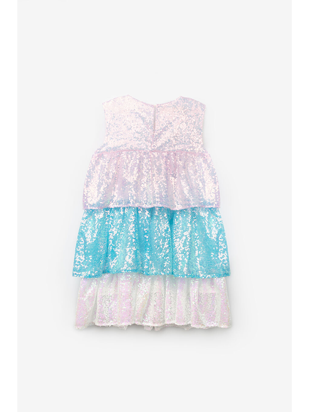 Lila Pullu Katlı Kız Çocuk Elbise - Lily-4