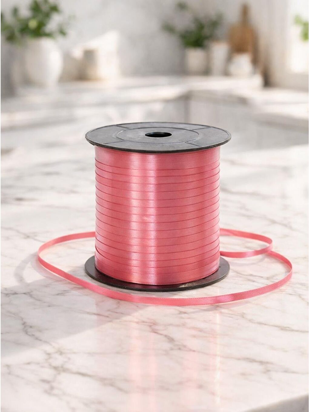 Kırmızı Rafya Kurdele – Hediye Paketleme Balon Bağlama Şeridi 5 mm 300 Mt