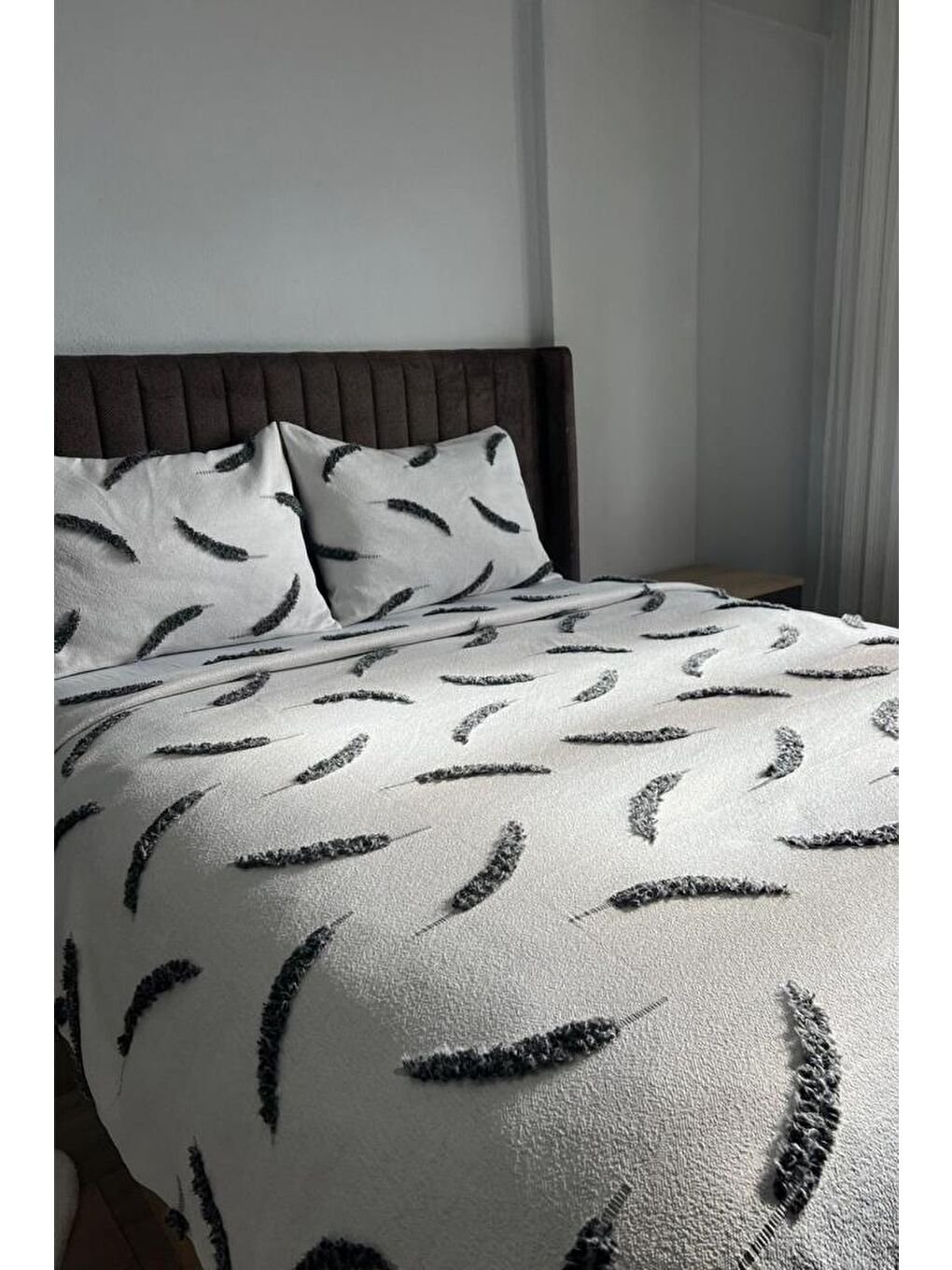 Karışık Lifoz 3 Parça Çift Kişilik Yatak Örtüsü 235x250 cm-3
