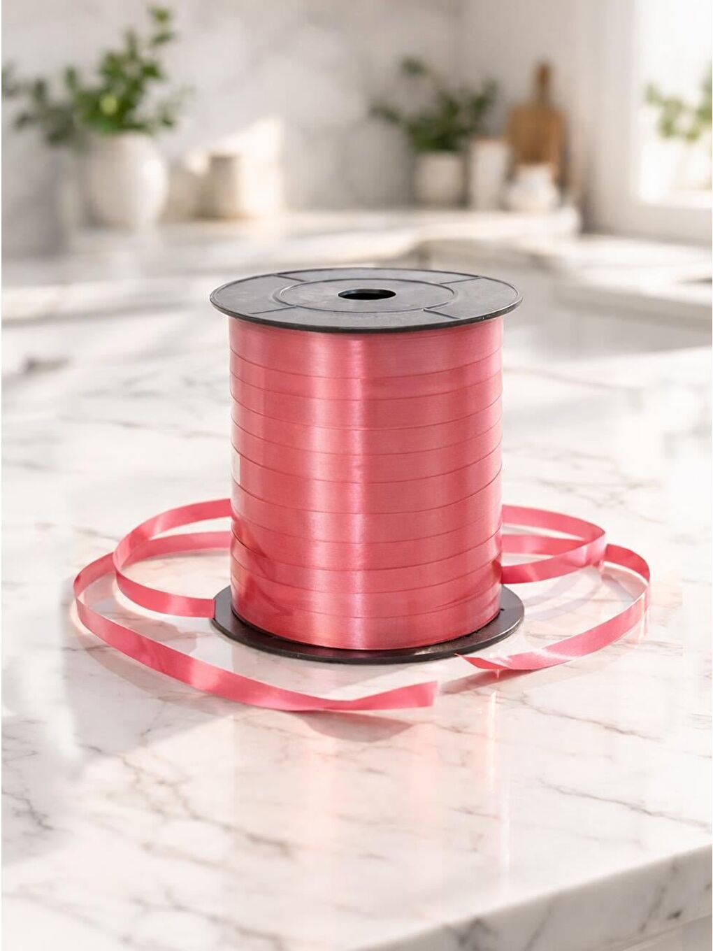 Kırmızı Rafya Kurdele – Hediye Paketleme Balon Bağlama Şeridi 8 mm 200 Mt