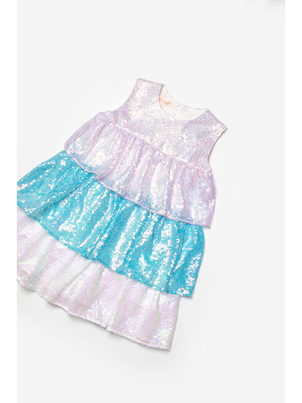 Lila Pullu Katlı Kız Çocuk Elbise - Lily-5