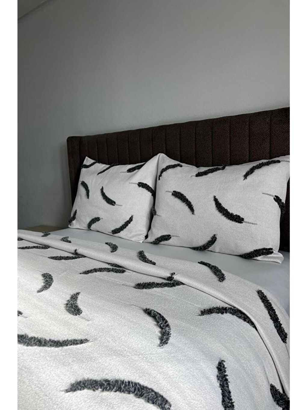 Karışık Lifoz 3 Parça Çift Kişilik Yatak Örtüsü 235x250 cm-4