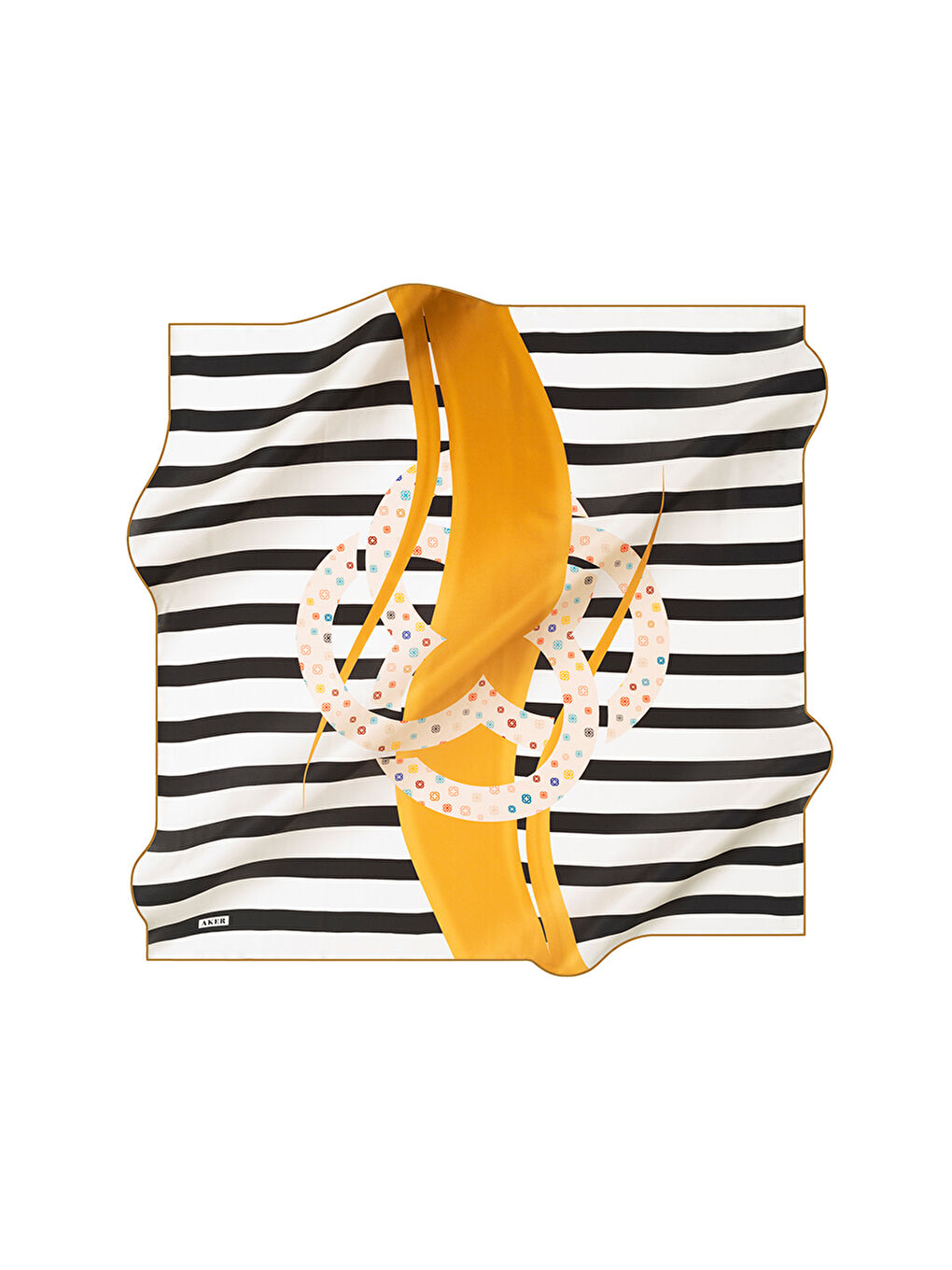 Beyaz 90X90 İpek Tivil Eşarp