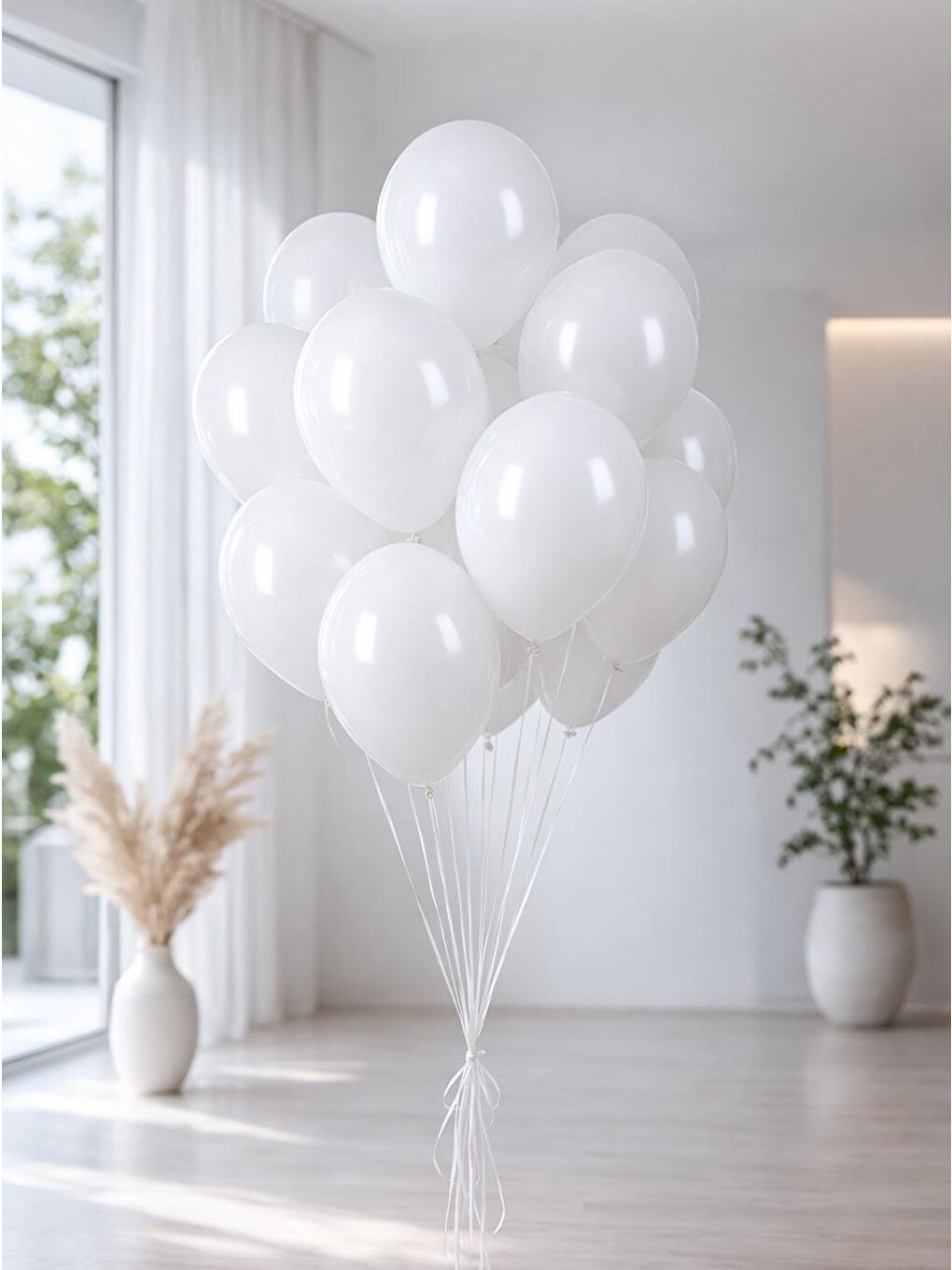 Beyaz Parti Balonu – Doğum Günü ve Özel Dekoru 12 inc 100'lü