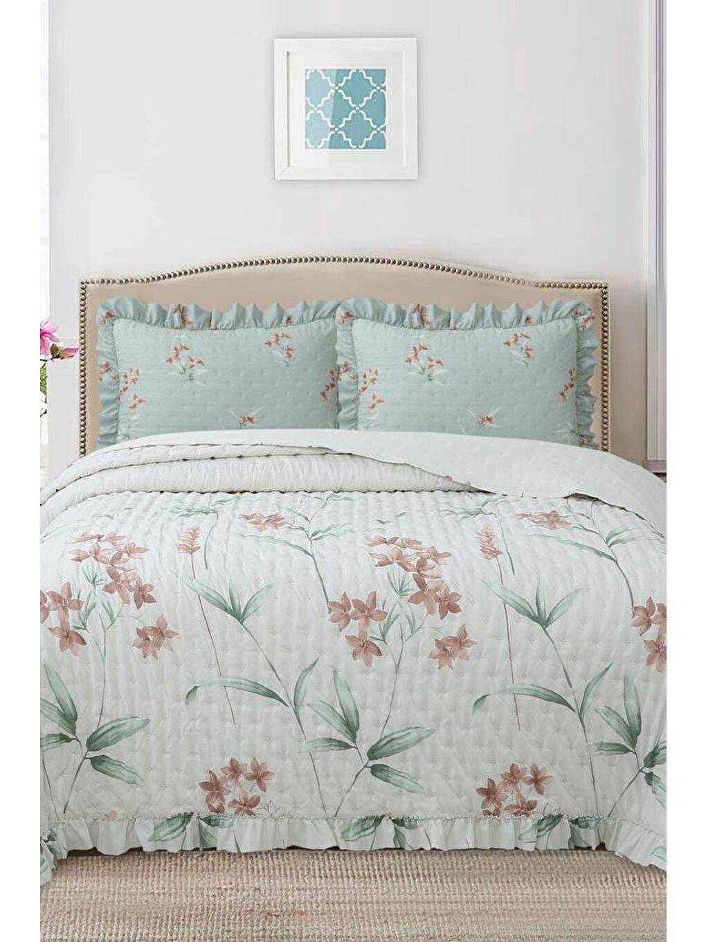 Karışık Breeze Doğal Rapsodi Çift Kişilik Yatak Örtüsü 240x260