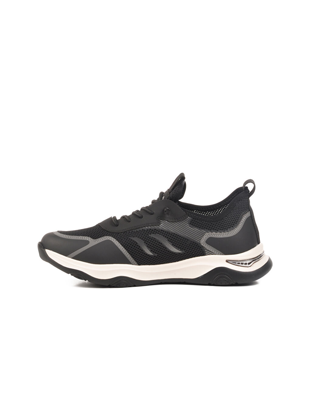 Siyah Hafif Esnek Hava Alabilen Erkek Spor Ayakkabı 25Y522 M-1