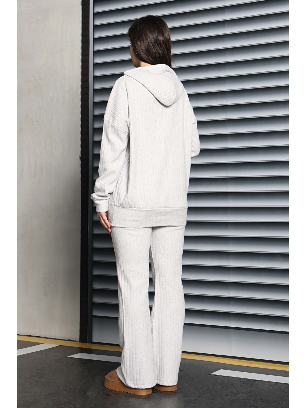 Uzun Kollu Kaşkorse İkili Takım Gri - 27815-GRI-4