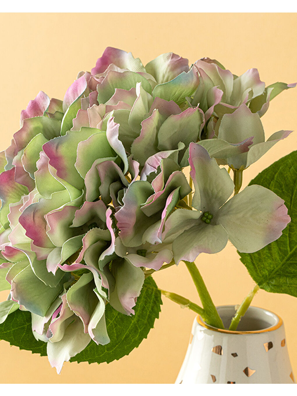 Hortensia Tek Dal Yapay Çiçek Yeşil-1