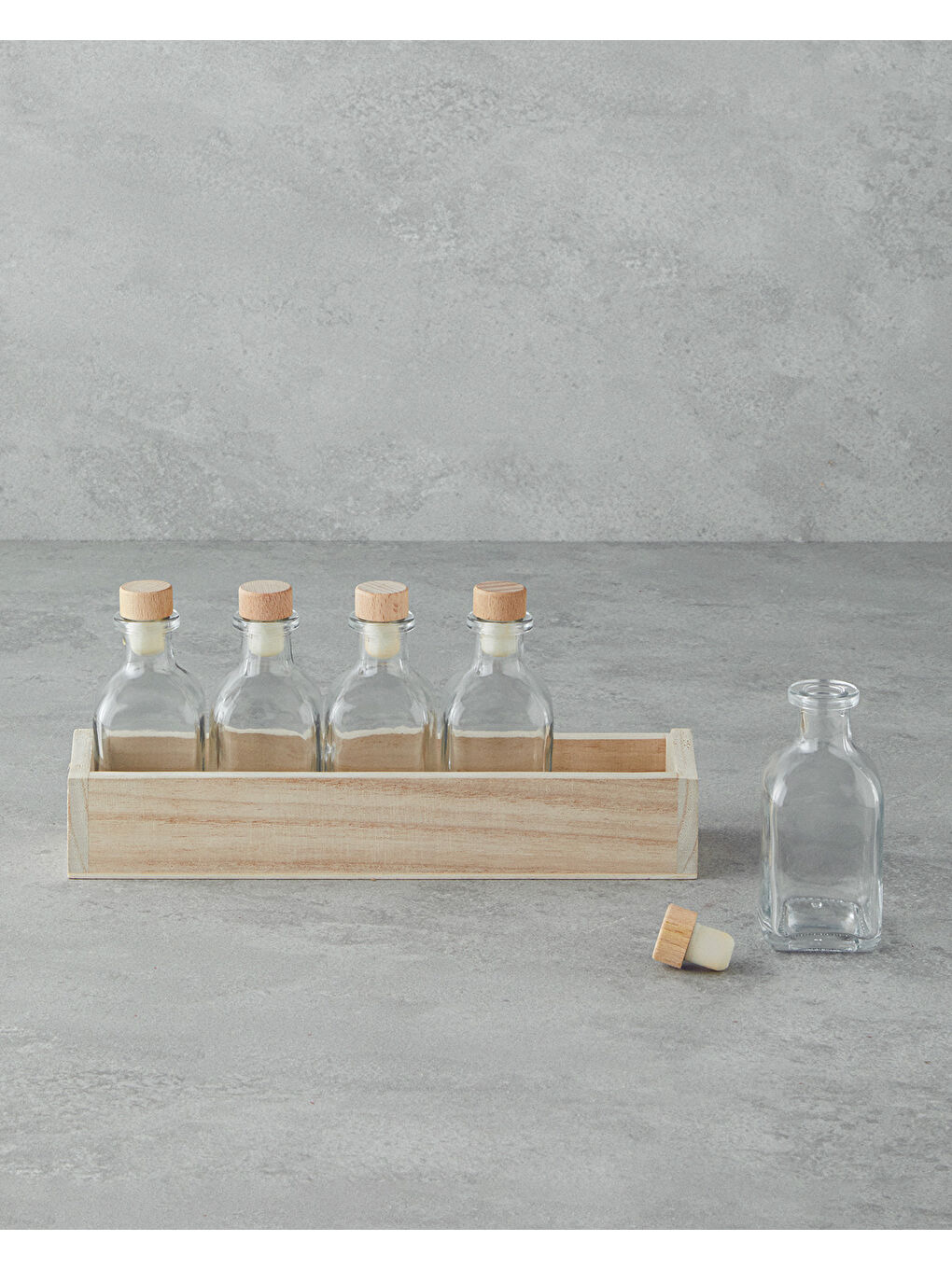 Renksiz Mock Cam 5'li Baharatlık Şeffaf-1