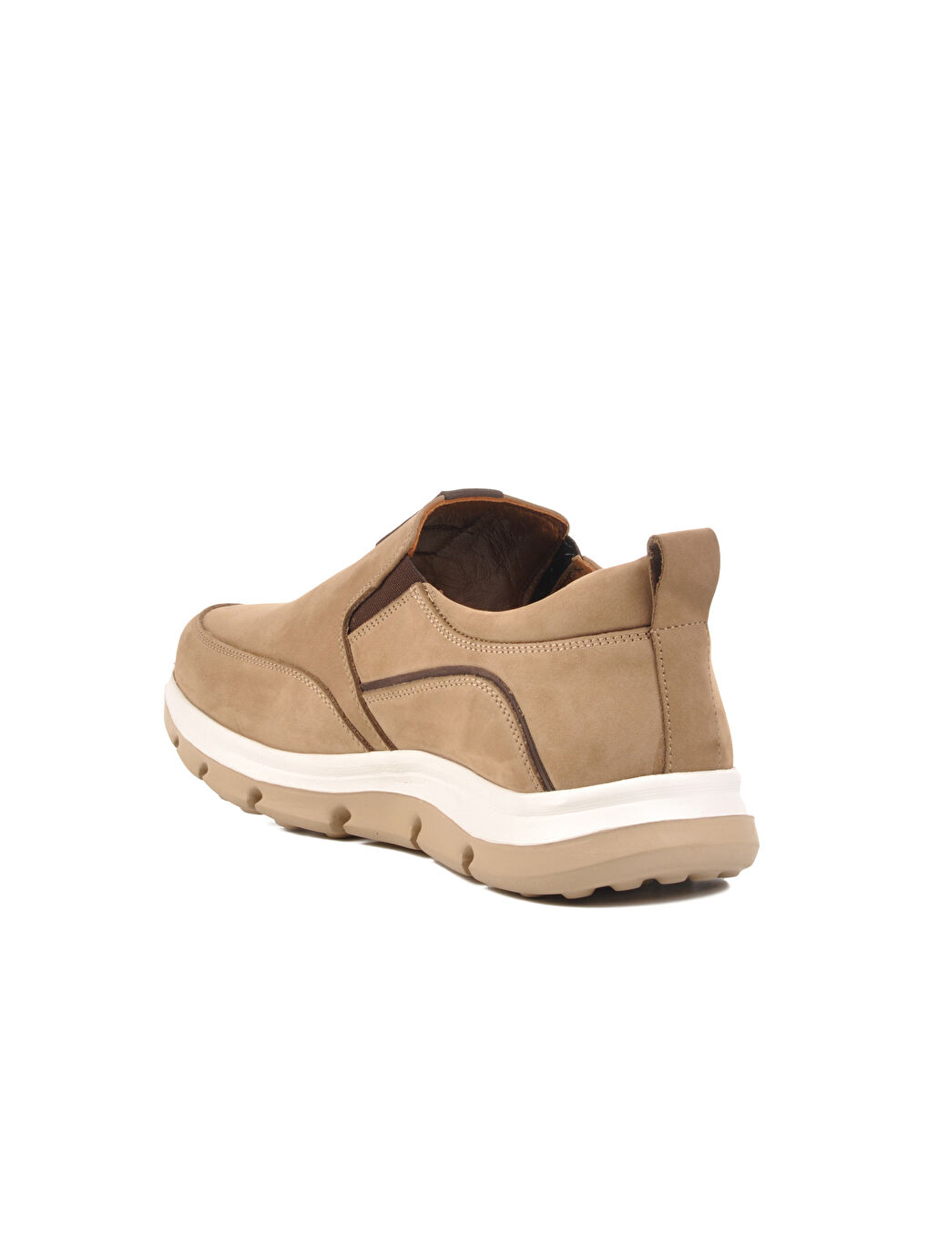 Ekru Kum Nubuk Hakiki Deri Erkek Casual Ayakkabı Malov 2570 M-3