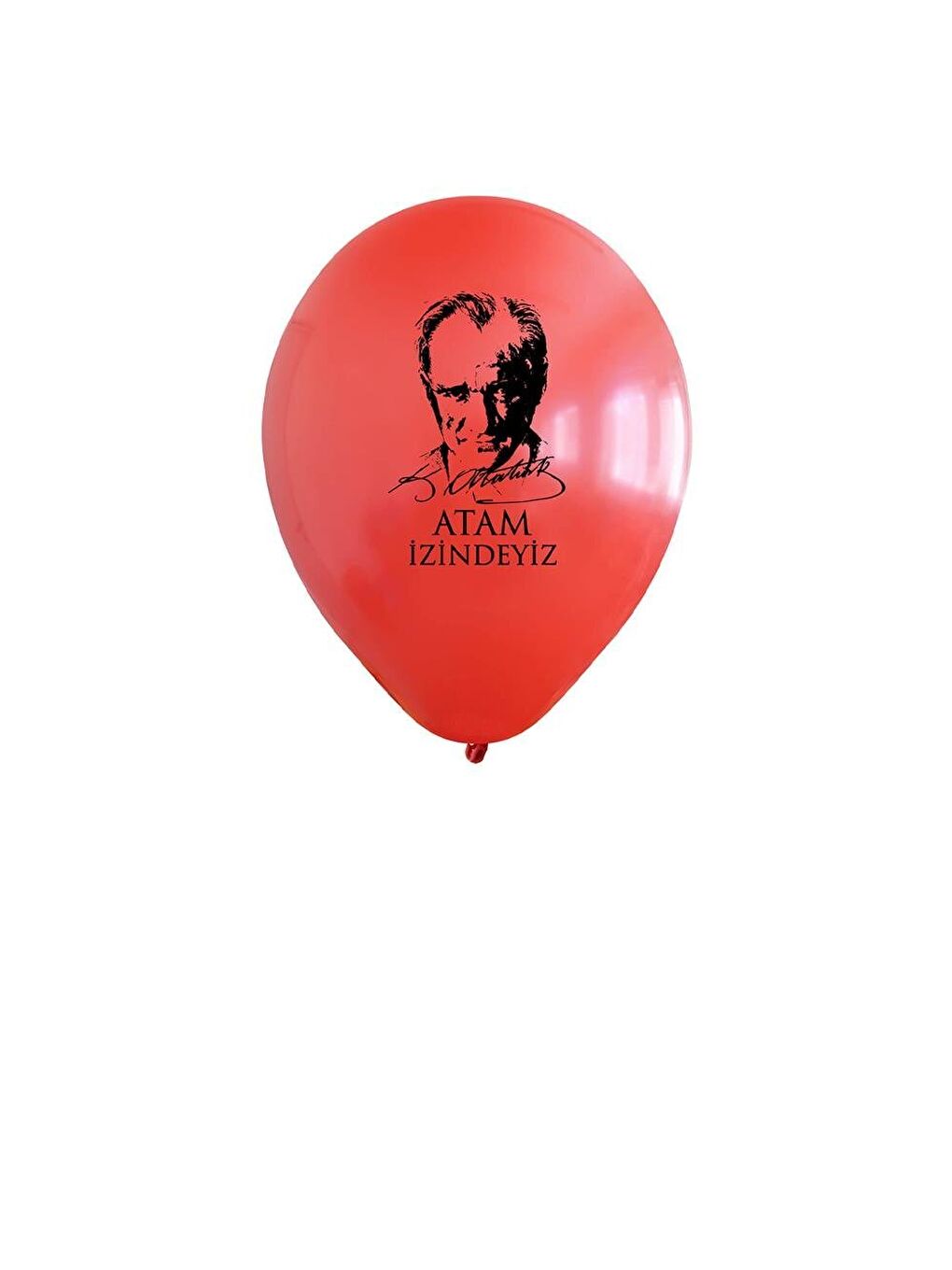 Kırmızı Atam İzindeyiz Atatürk Baskılı Balon – Kalisan Milli Bayram Balonu 12 inc 100'lü-2
