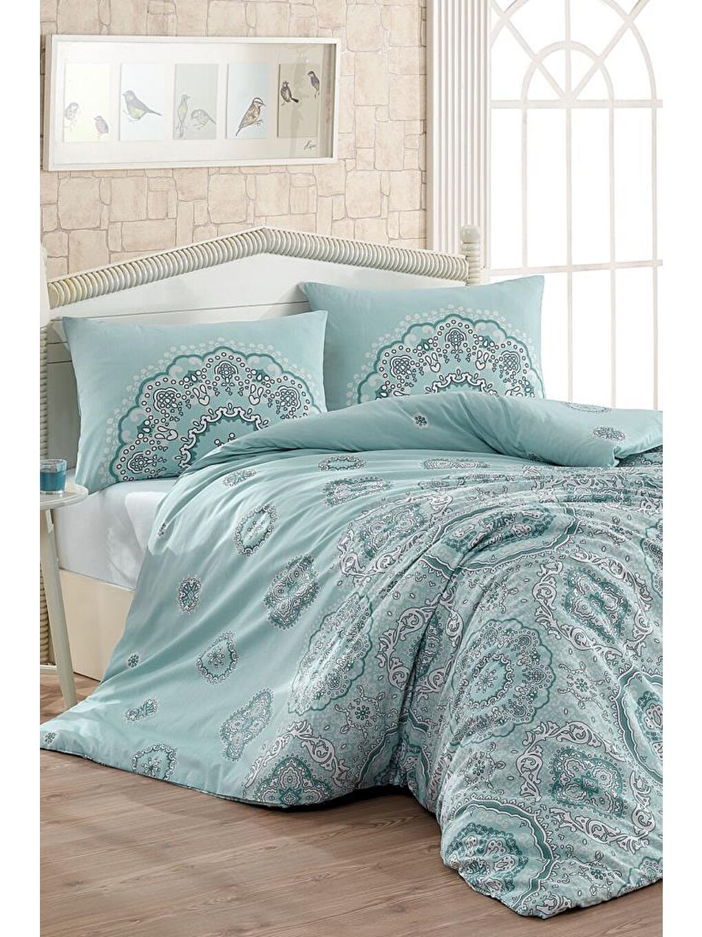 Yeşil Taç Kristal Şehriban Light Collection Çift Kişilik Nevresim Takımı Mint