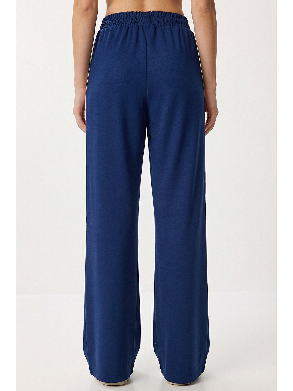 Lacivert Oversize Yırtmaçlı Paraşüt Garnili Modal Takım LACİVERT LBY0043-2
