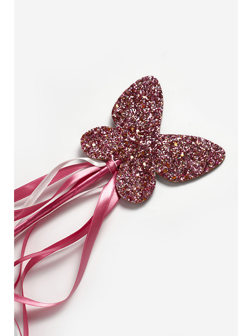 Pembe Kelebek Figürlü Püsküllü Parti Asası-1