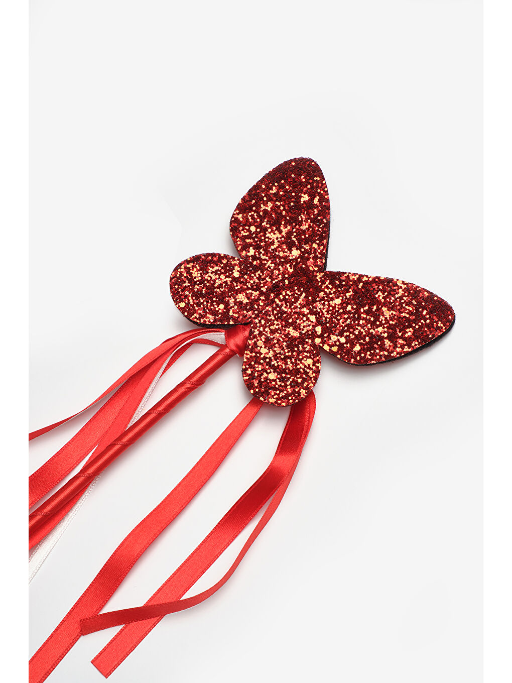 Kırmızı Kelebek Figürlü Püsküllü Parti Asası-1