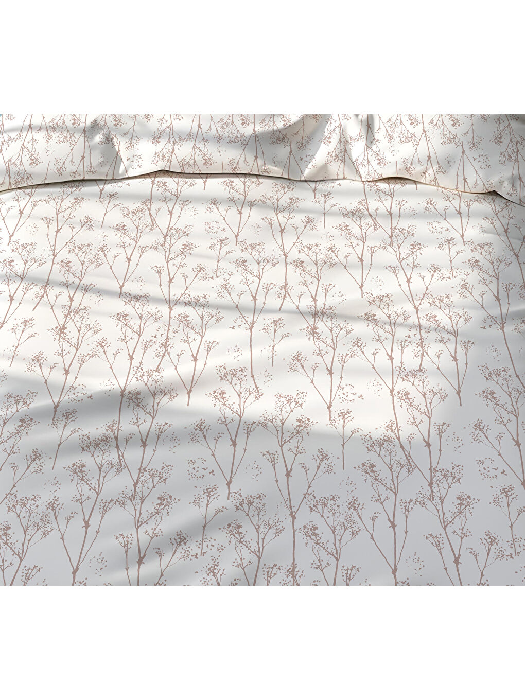 Pembe Çift Kişilik Nevresim Takımı 200x220 Pamuk Karışımlı Minimal Desen-3