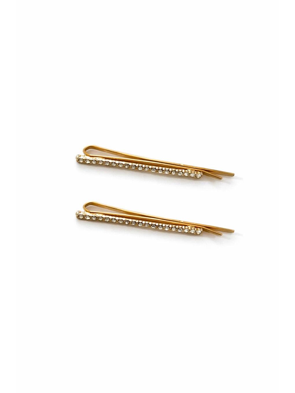 Sarı Zarif Taşlı Altın Renk 2li Tel Toka Seti-3