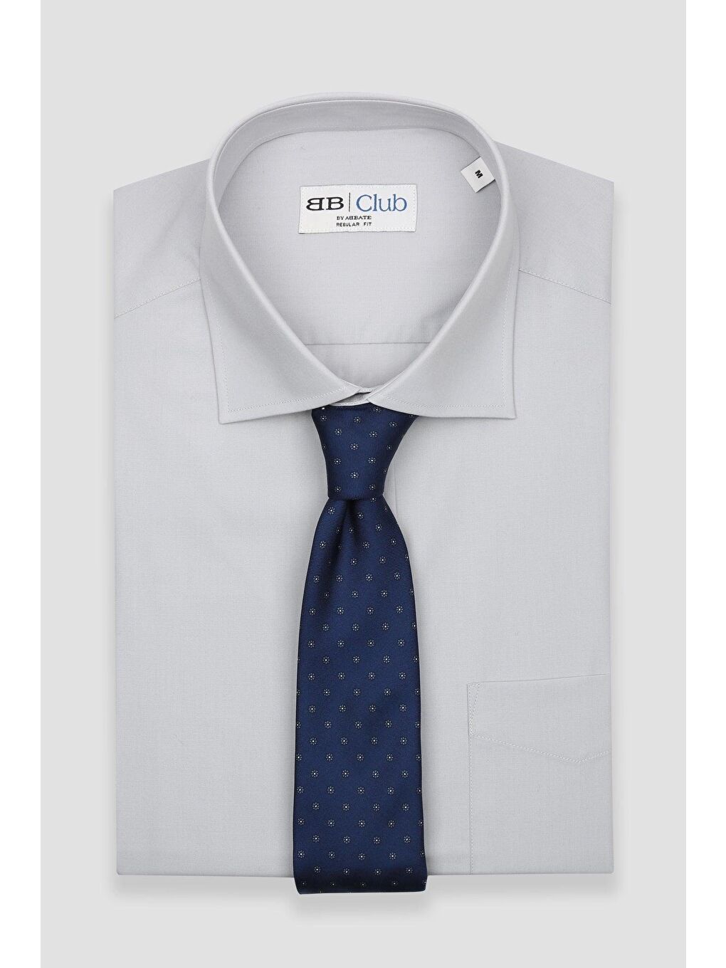 Bb Club Lima Poplin Pamuk Polyester Regular Fit Açık Gri Klasik Yaka Erkek Düz Gömlek-6