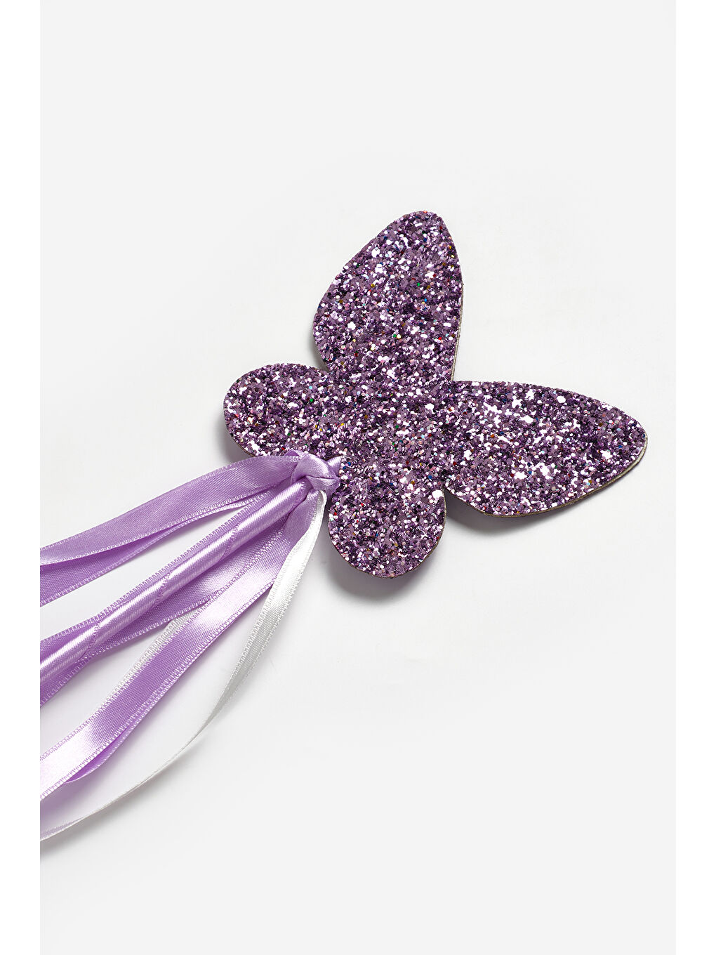 Lila Kelebek Figürlü Püsküllü Parti Asası-1