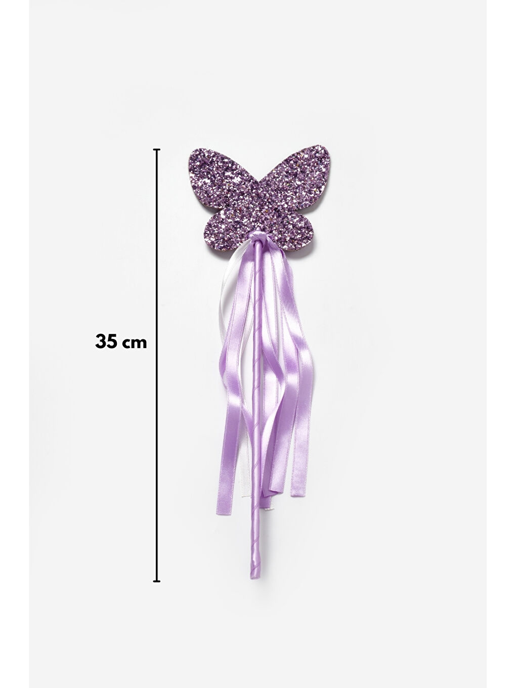 Lila Kelebek Figürlü Püsküllü Parti Asası-2