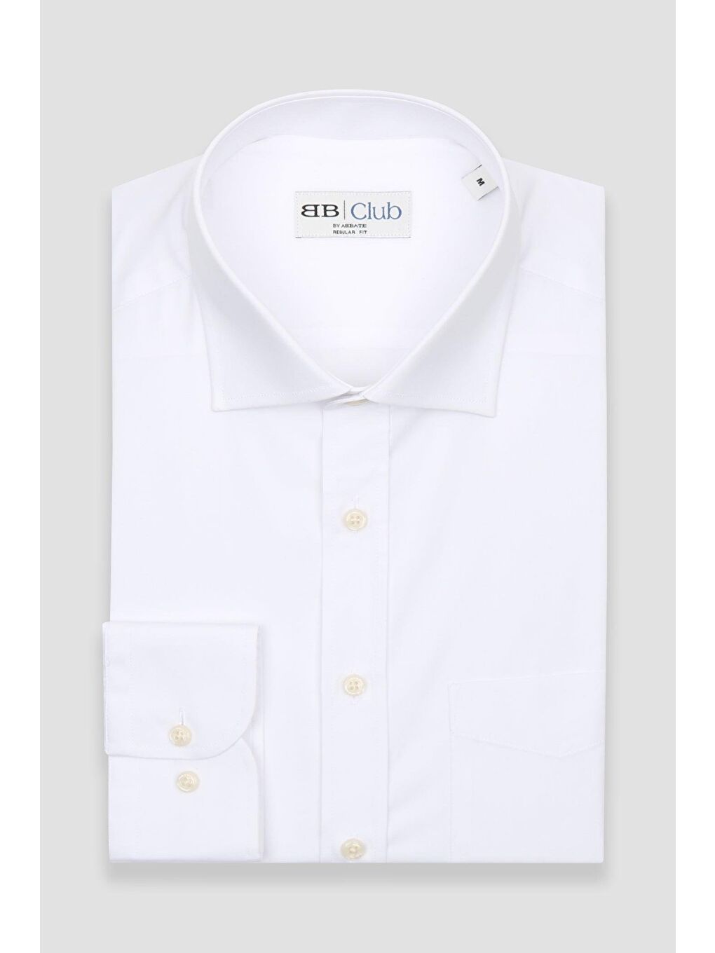 Bb Club Lima Poplin Pamuk Polyester Regular Fit Beyaz Klasik Yaka Erkek Düz Gömlek-4