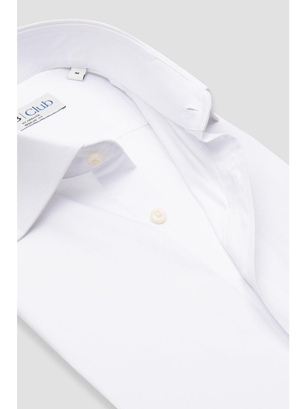 Bb Club Lima Poplin Pamuk Polyester Regular Fit Beyaz Klasik Yaka Erkek Düz Gömlek-5