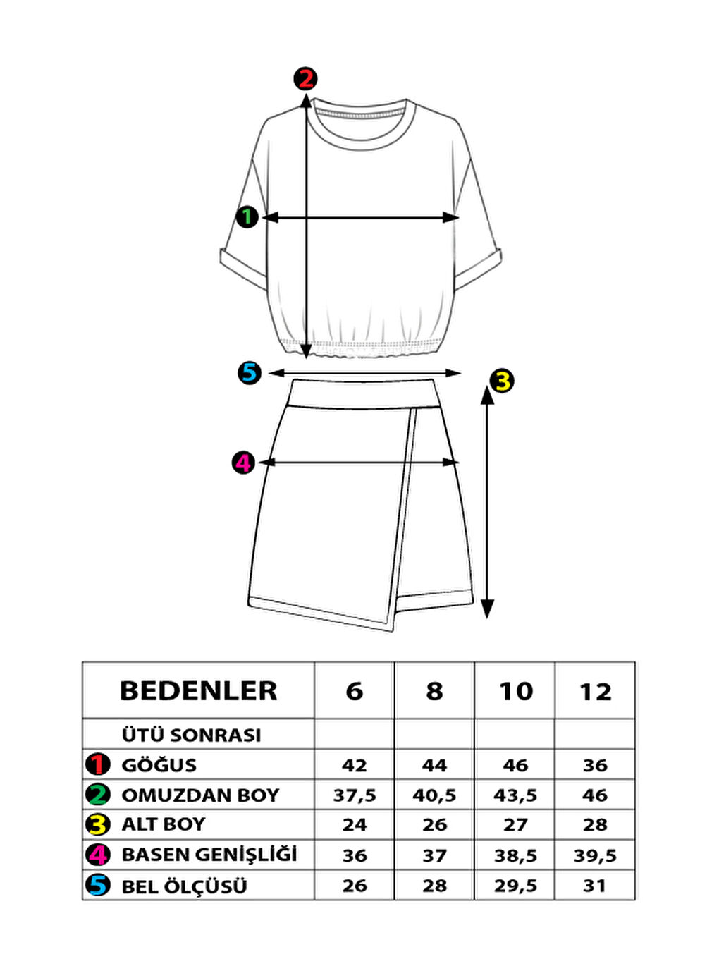 Pembe Kız Çocuk Baskılı Şortlu Takım-1