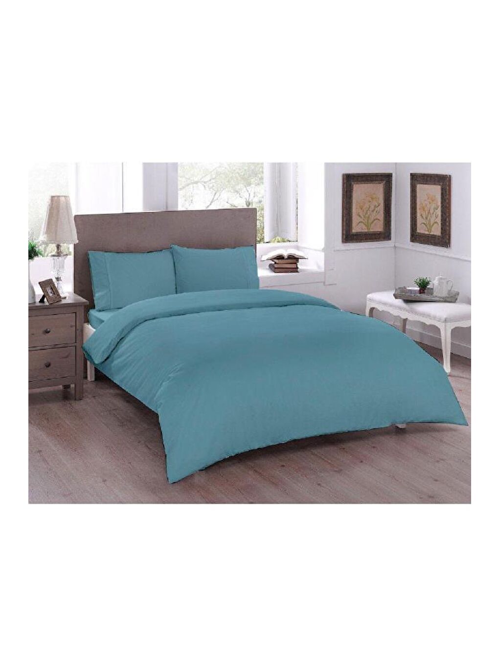 Pure Çift Kişilik Nevresim Takımı Petrol-2